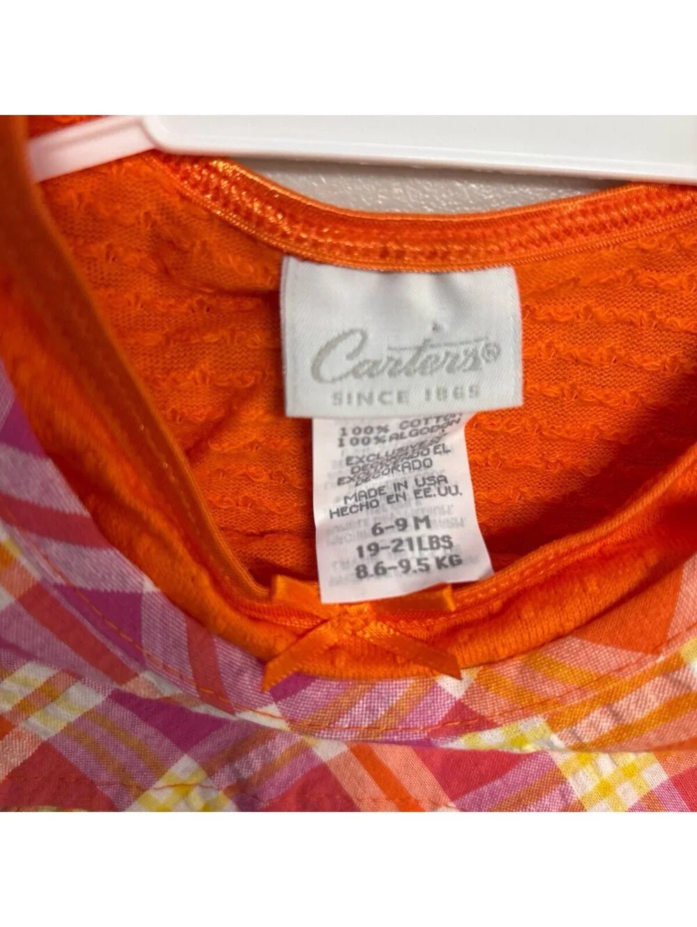 Carter’s Vintage Plaid Bubble Romper NWT 6-9M